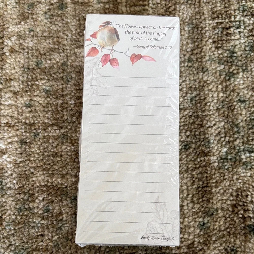 NWT 12 Floral Notepads Magnetic Backs